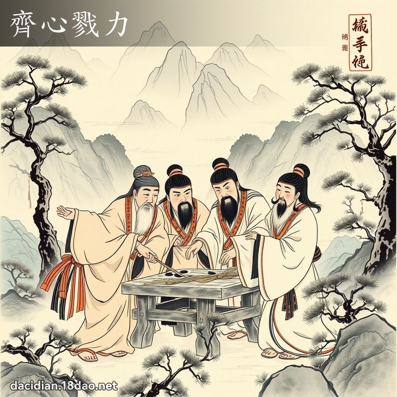齊心戮力 配图