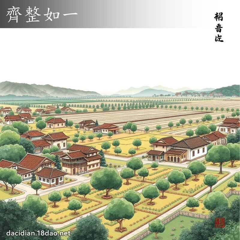 齊整如一 配图