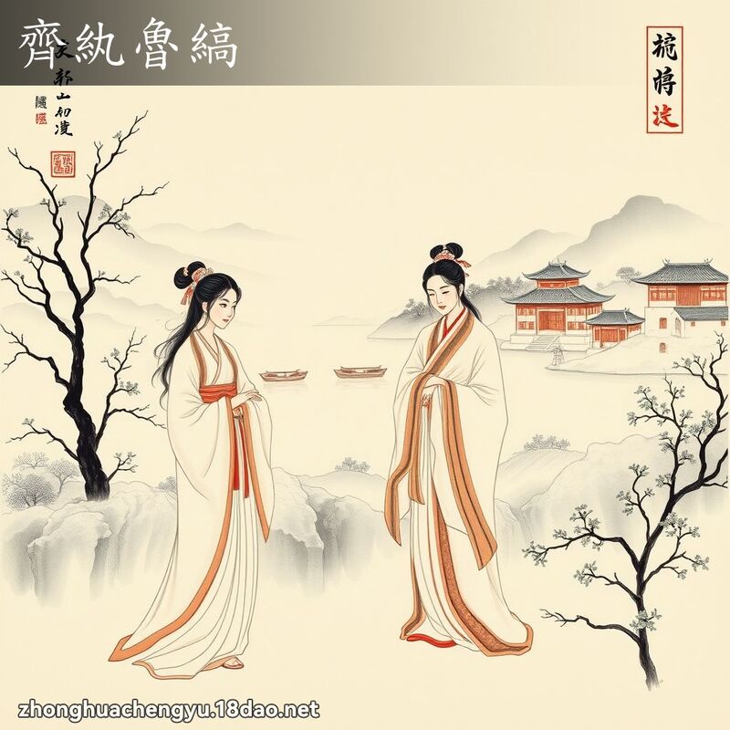 齐紈鲁縞 - 中华成语配图