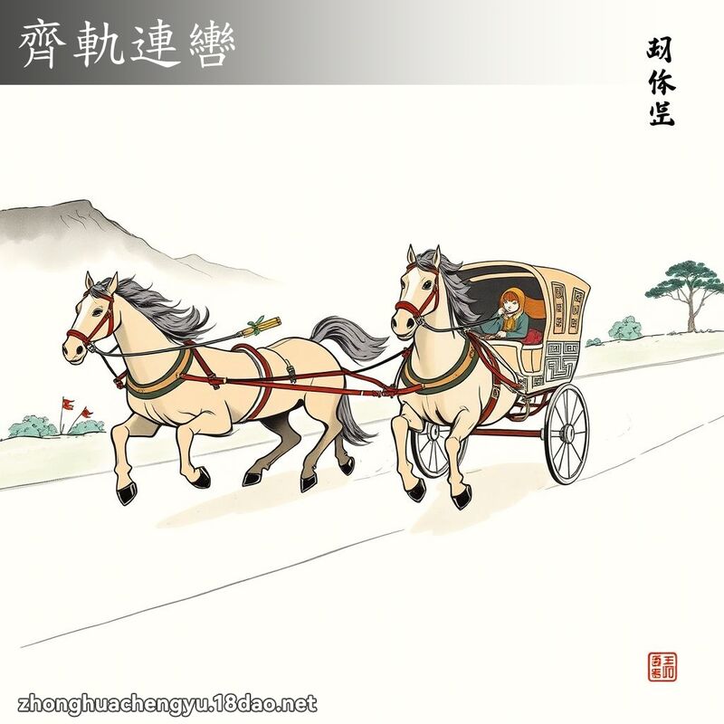 齐轨连轡 - 中华成语配图