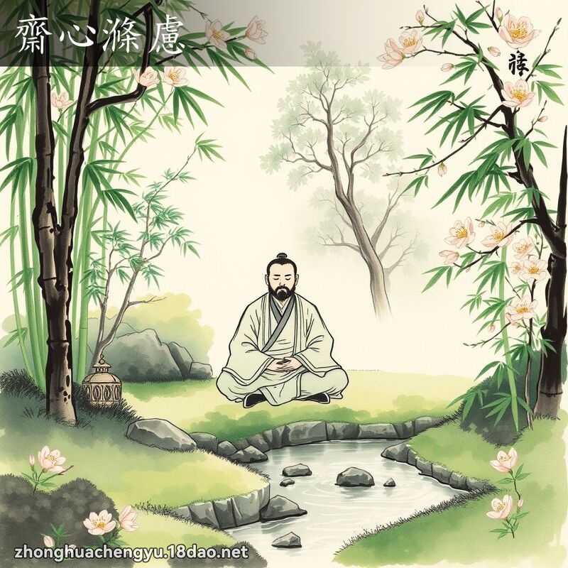 齋心滌慮 - 中華成語配圖