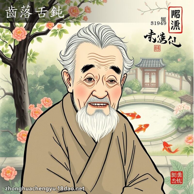 齒落舌鈍 - 中華成語配圖