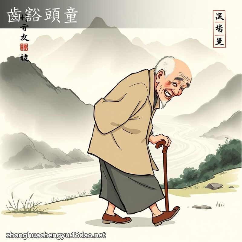 齒豁頭童 - 中華成語配圖