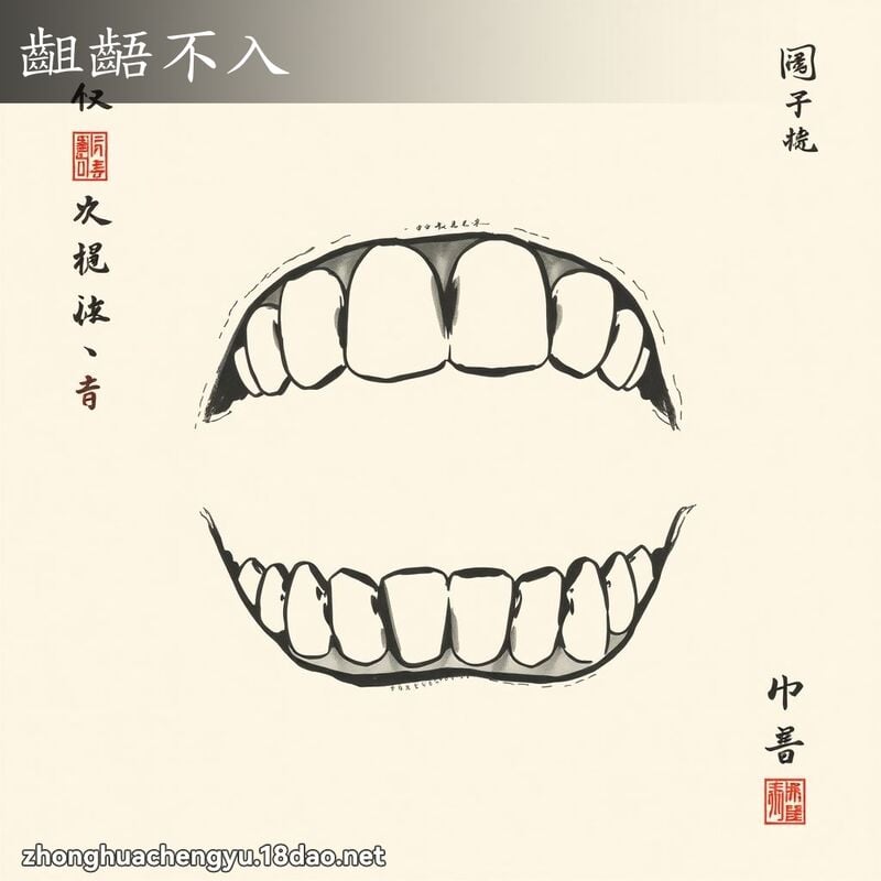 齟齬不入 - 中華成語配圖