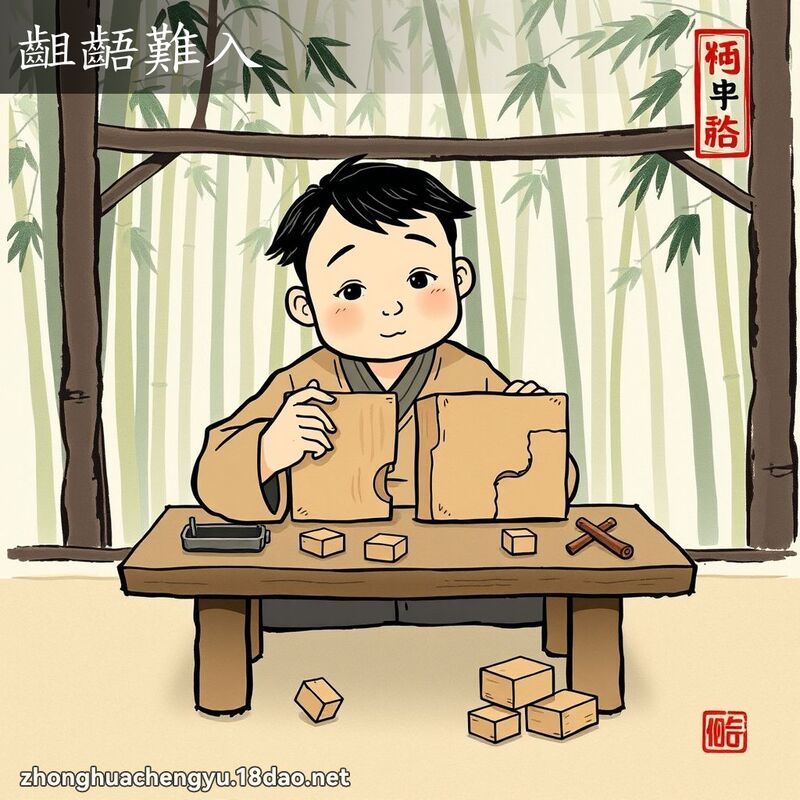 齟齬難入 - 中華成語配圖