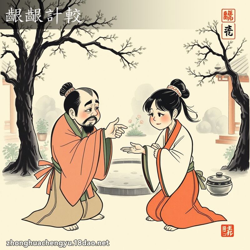 齦齦計較 - 中華成語配圖