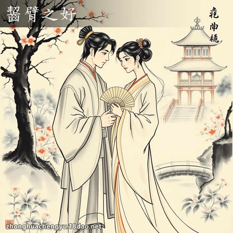 齧臂之好 - 中華成語配圖