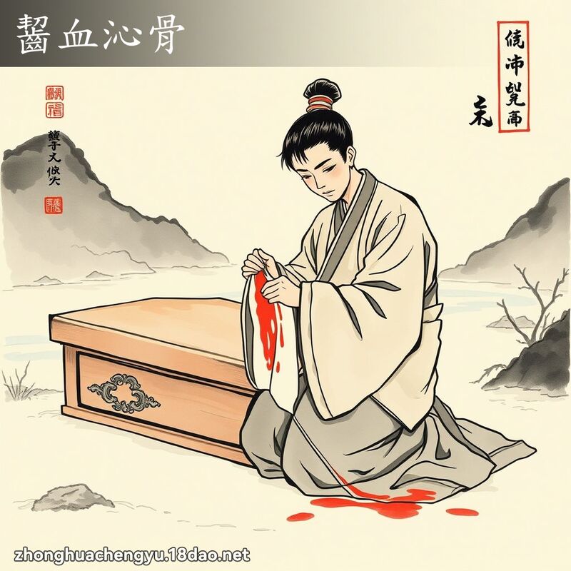 齧血沁骨 - 中華成語配圖