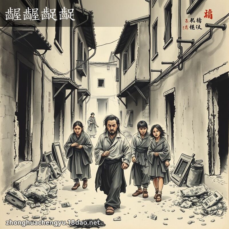 齷齷齪齪 - 中華成語配圖