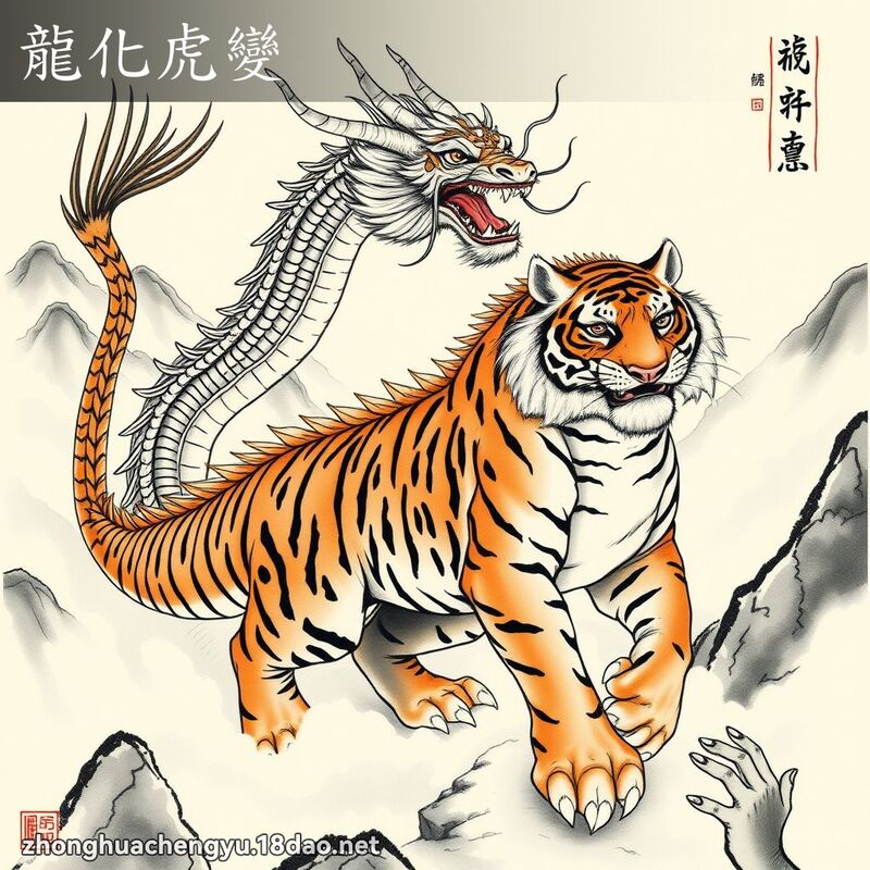 龙化虎变 - 中华成语配图
