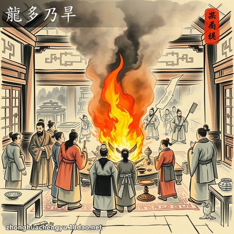 龙多乃旱 - 中华成语配图