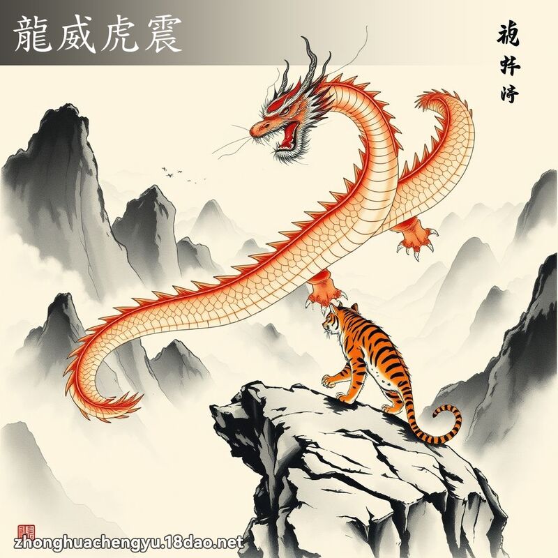 龍威虎震 - 中華成語配圖
