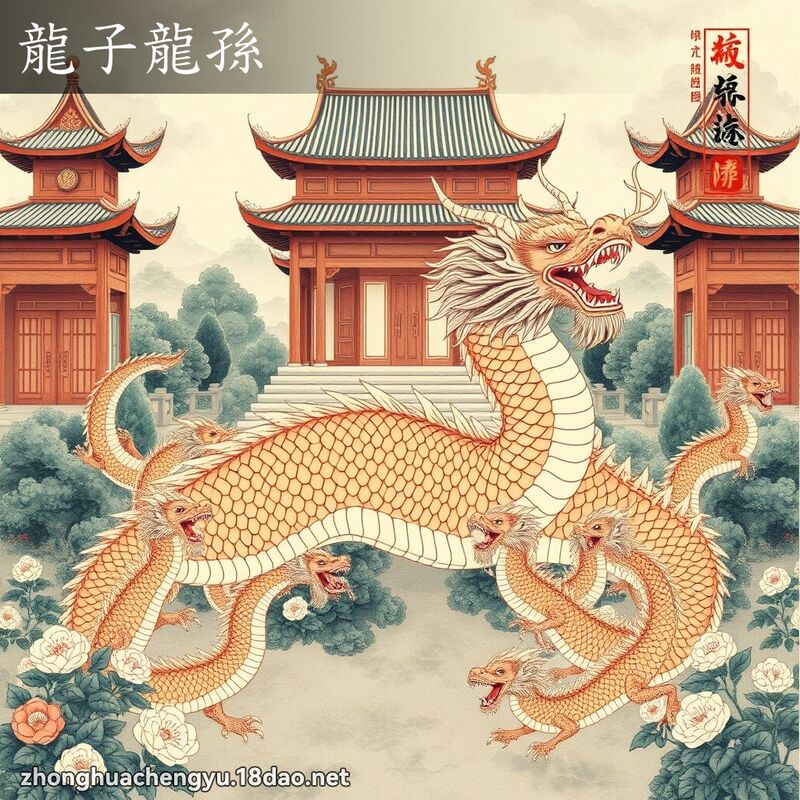 龍子龍孫 - 中華成語配圖