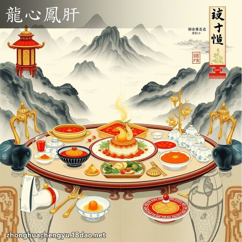 龍心鳳肝 - 中華成語配圖