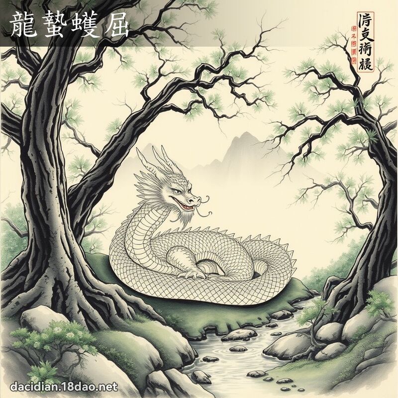 龍蟄蠖屈 配图