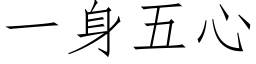 一身五心 (仿宋矢量字库)