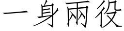 一身两役 (仿宋矢量字库)