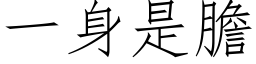 一身是膽 (仿宋矢量字库)