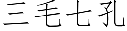 三毛七孔 (仿宋矢量字库)