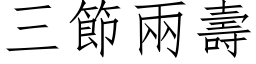 三节两寿 (仿宋矢量字库)