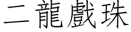 二龍戲珠 (仿宋矢量字库)