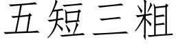 五短三粗 (仿宋矢量字库)