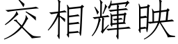 交相辉映 (仿宋矢量字库)