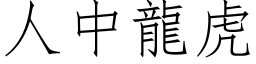 人中龙虎 (仿宋矢量字库)