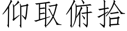 仰取俯拾 (仿宋矢量字库)