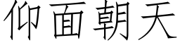 仰面朝天 (仿宋矢量字库)