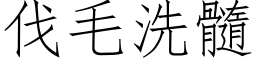 伐毛洗髓 (仿宋矢量字库)