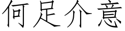 何足介意 (仿宋矢量字库)