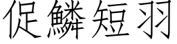 促鳞短羽 (仿宋矢量字库)