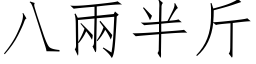 八兩半斤 (仿宋矢量字库)