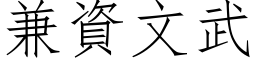 兼資文武 (仿宋矢量字库)