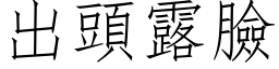 出頭露臉 (仿宋矢量字库)