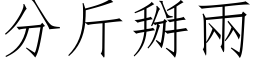 分斤掰兩 (仿宋矢量字库)