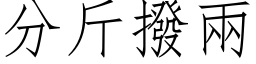 分斤撥兩 (仿宋矢量字库)