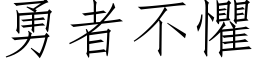 勇者不懼 (仿宋矢量字库)