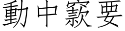 动中窾要 (仿宋矢量字库)