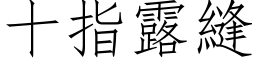 十指露缝 (仿宋矢量字库)