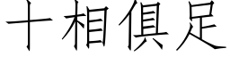 十相俱足 (仿宋矢量字库)