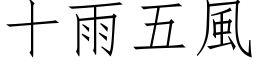 十雨五风 (仿宋矢量字库)