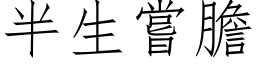 半生尝胆 (仿宋矢量字库)