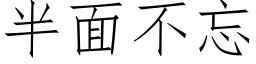 半面不忘 (仿宋矢量字库)