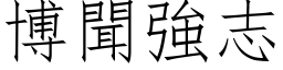 博闻强志 (仿宋矢量字库)