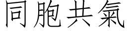 同胞共氣 (仿宋矢量字库)