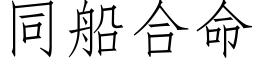 同船合命 (仿宋矢量字库)