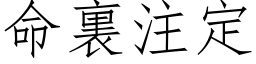 命裏注定 (仿宋矢量字库)