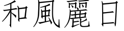 和風麗日 (仿宋矢量字库)